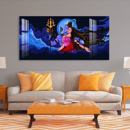 Shiv and Parvati Acrylic Wall Art