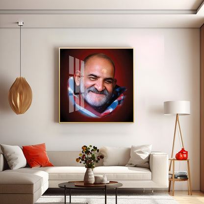 Neem Karoli Baba Maharaj Premium Acrylic Square Wall Art