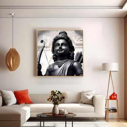 Beautiful Ram Lalla Premium Acrylic Square Wall Art