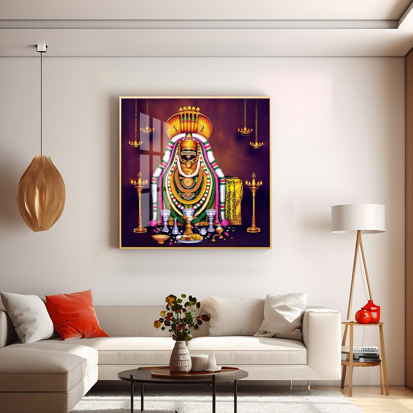 Lord Arunachaleswarar Premium Acrylic Square Wall Art