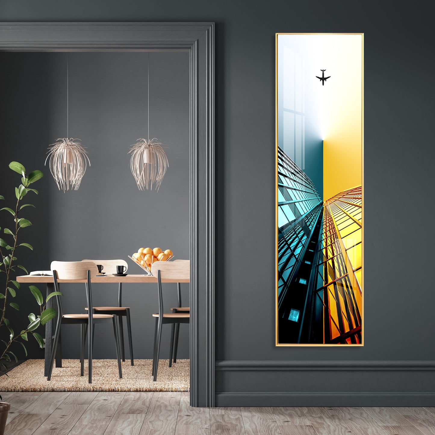 Tall Skyscrapers Premium Acrylic Vertical Wall Art