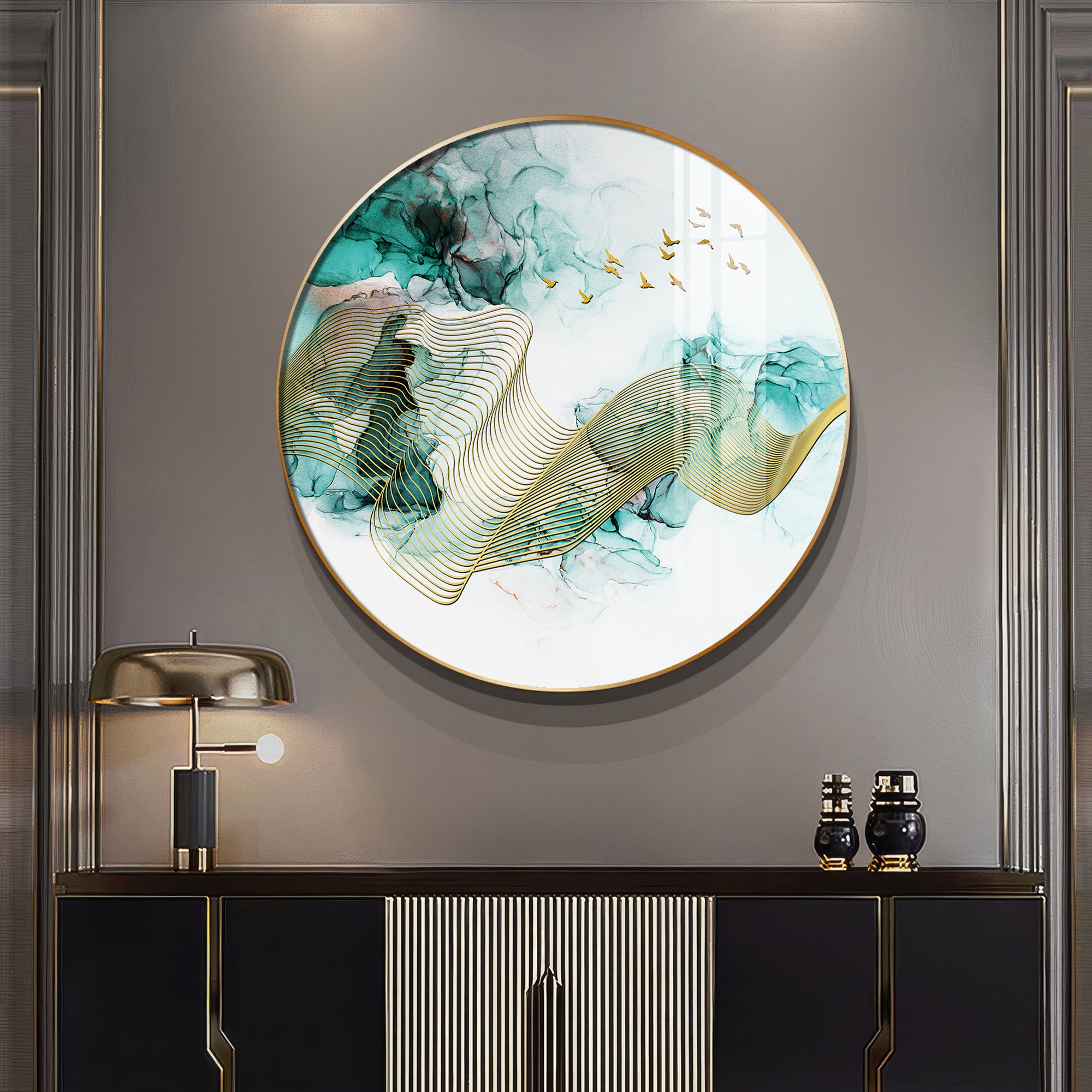 Gilded Vision Premium Acrylic Round Wall Art