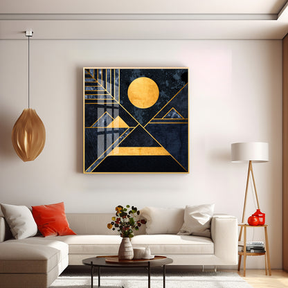 Moon & Mountains Premium Acrylic Square Wall Art