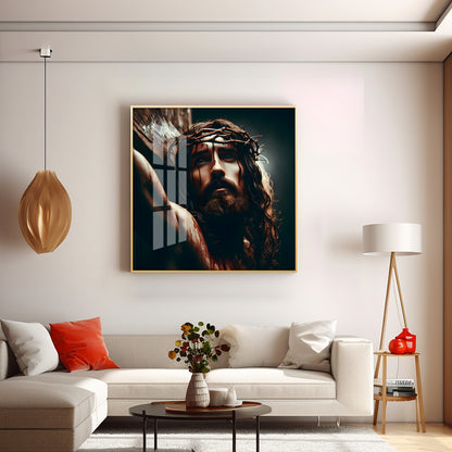 Lord Jesus Christ Premium Acrylic Square Wall Art