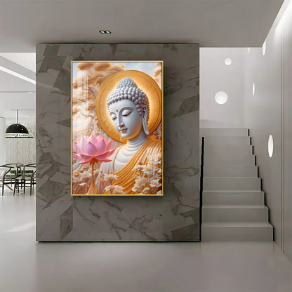 Dharvika Buddha Premium Acrylic Vertical Wall Art