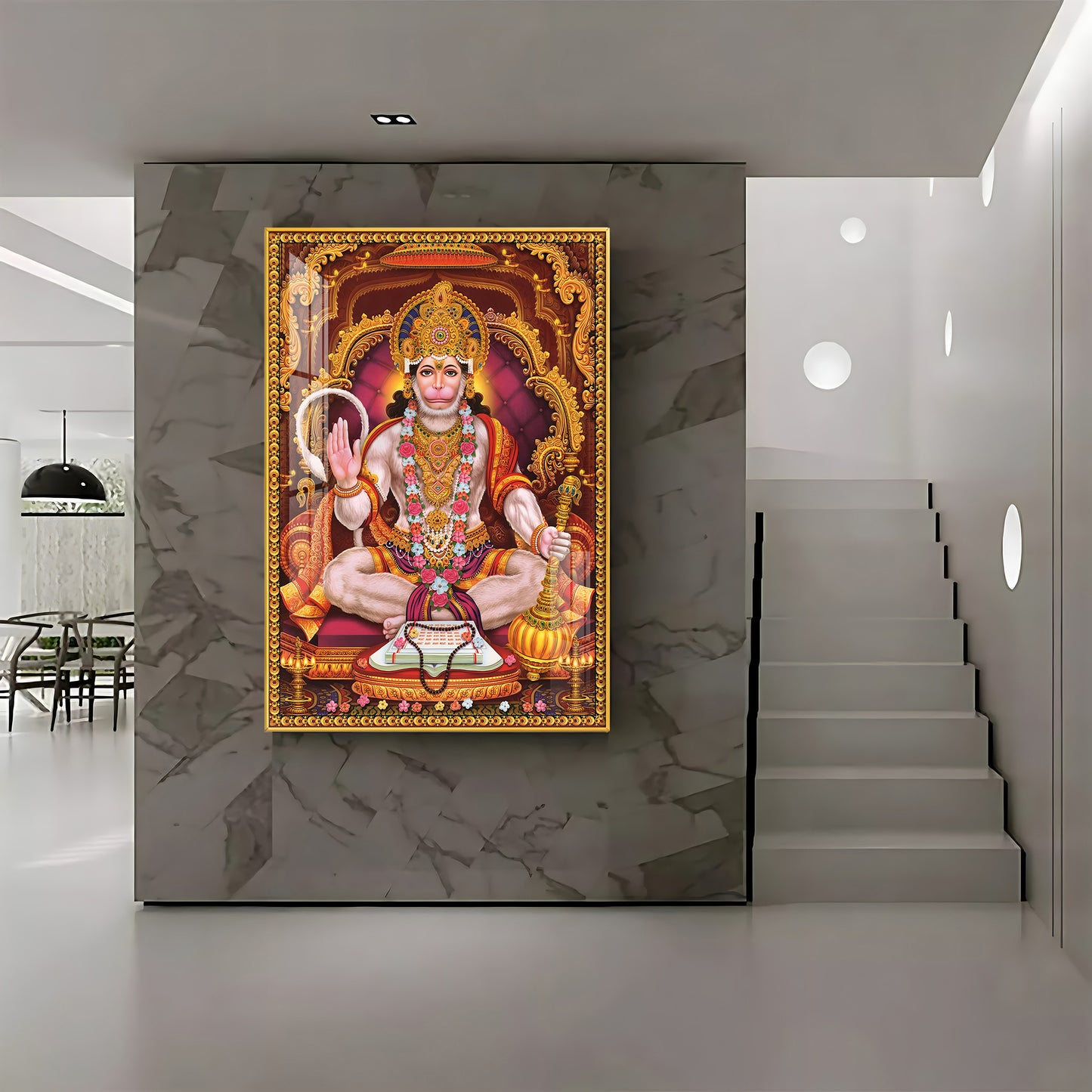 Hanuman's Blessing Premium Vertical Acrylic Wall Art