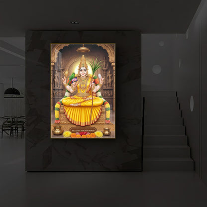 Sri Vidhya Sadhana Modern Luxury Backlight Vertical Wall Art