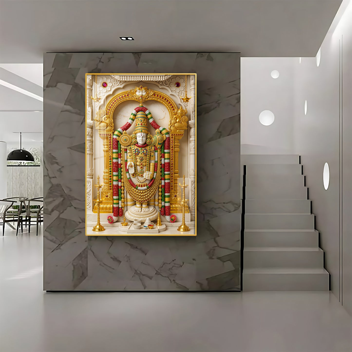 Divine Shree Venkateswara Premium Acrylic Vertical Wall Art