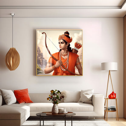 Prabhu Shree Ram Premium Acrylic Square Wall Art