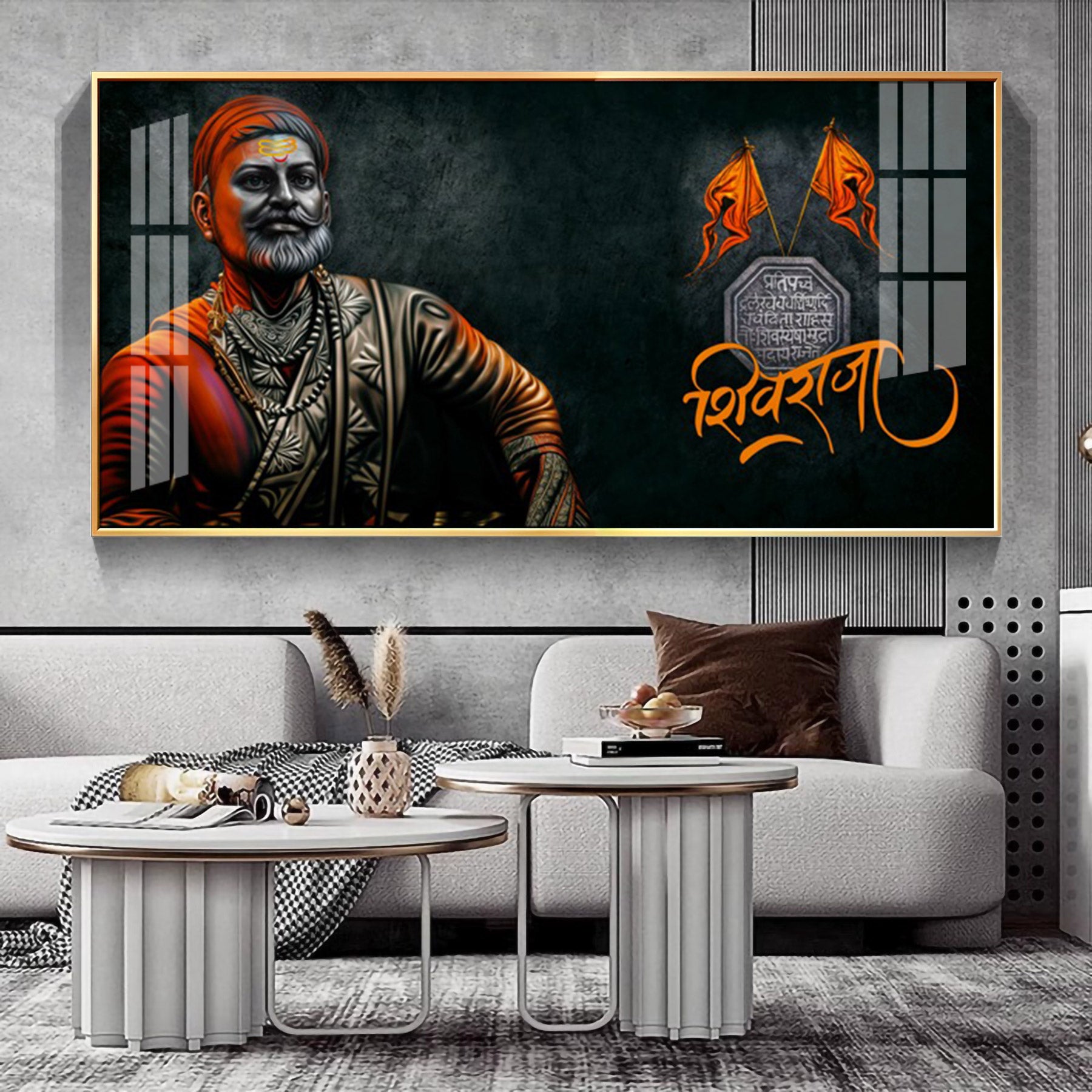 Maharaj Shivaji Premium Acrylic Horizontal Wall Art