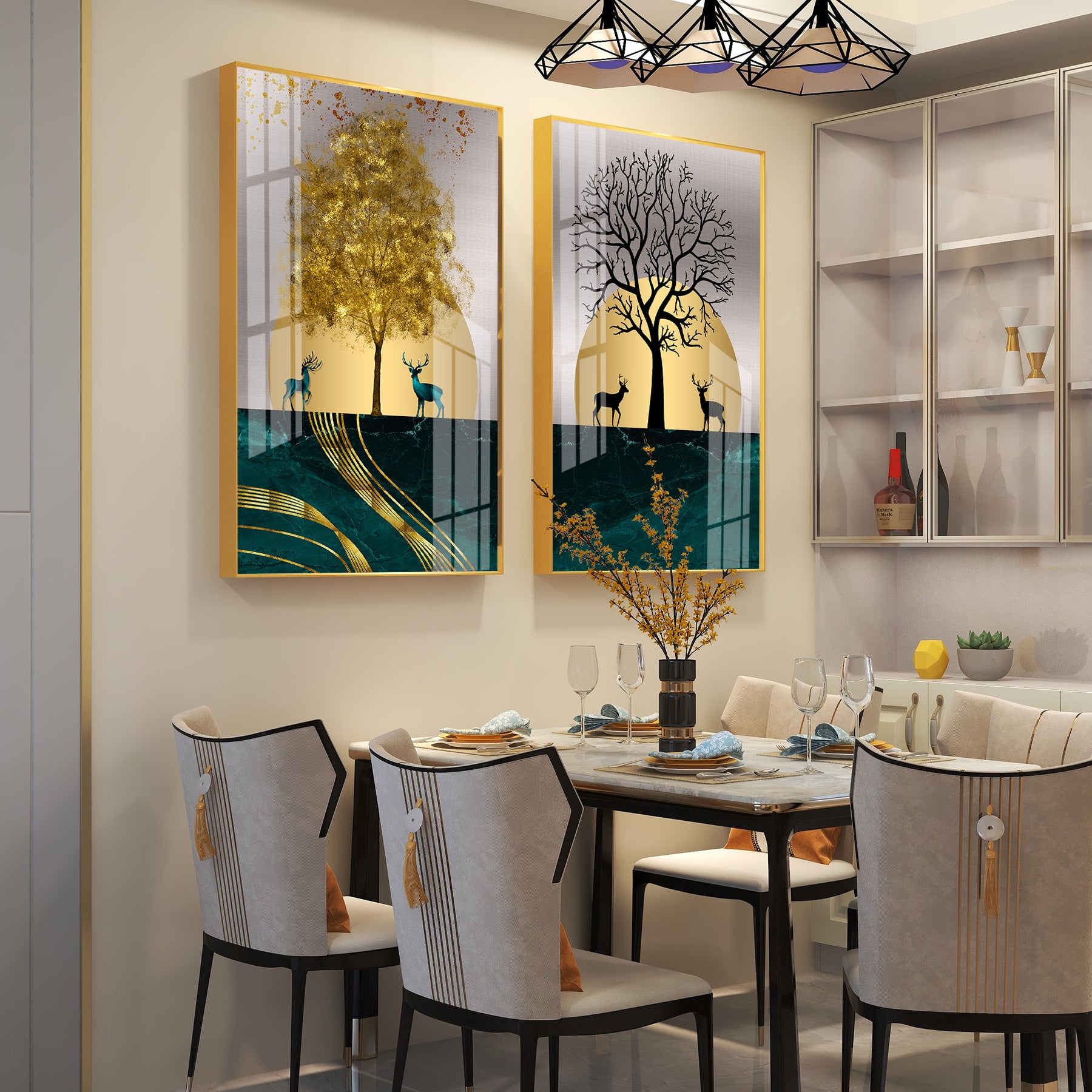 Woodland Whispers Premium Acrylic Vertical Wall Art (Set Of 2)