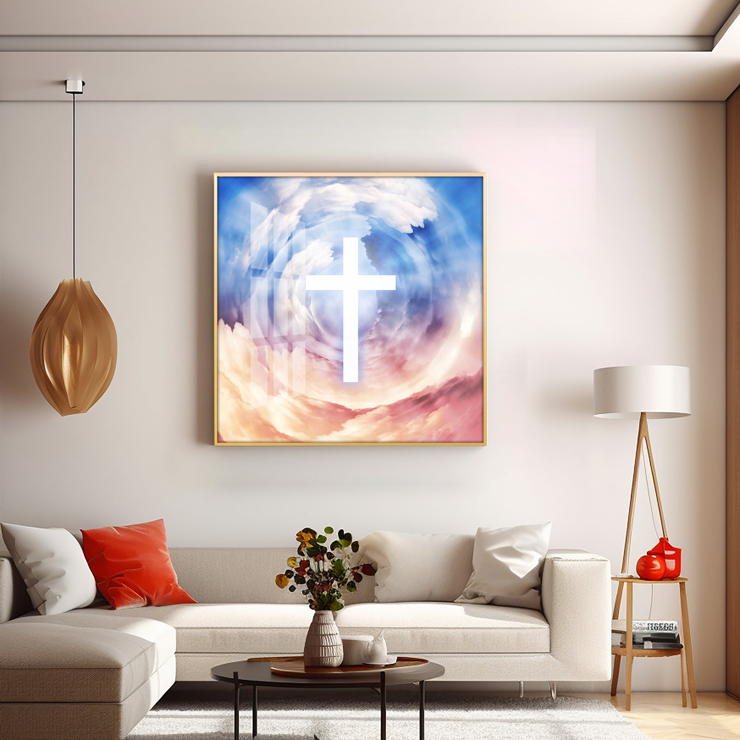 Jesus Cross Premium Acrylic Square Wall Art