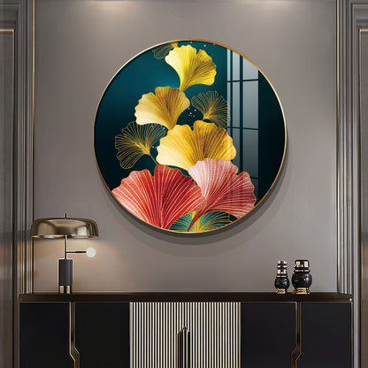 Colorful Petals Premium Acrylic Round Wall Art