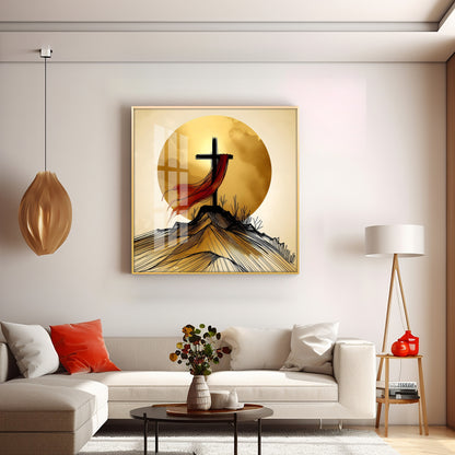 Ascendant Cross Premium Acrylic Square Wall Art