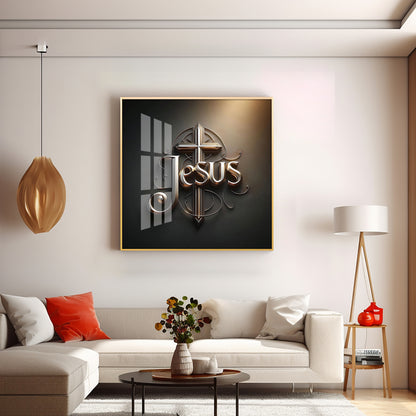 3D Jesus Artistry Premium Acrylic Square Wall Art