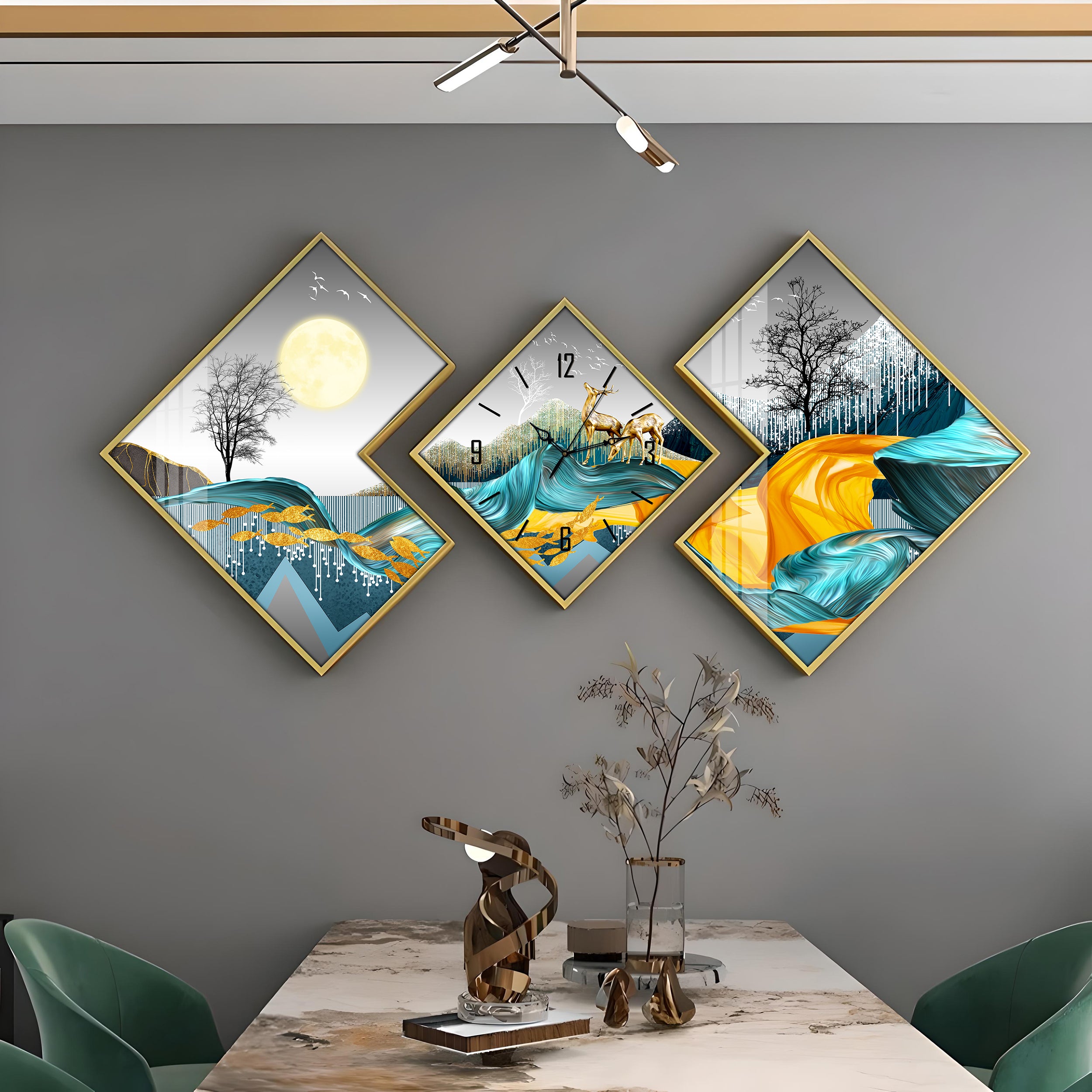 Full Moon Forest Premium Acrylic Wall Clock