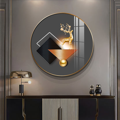 Antler Aesthetic Premium Acrylic Round Wall Art