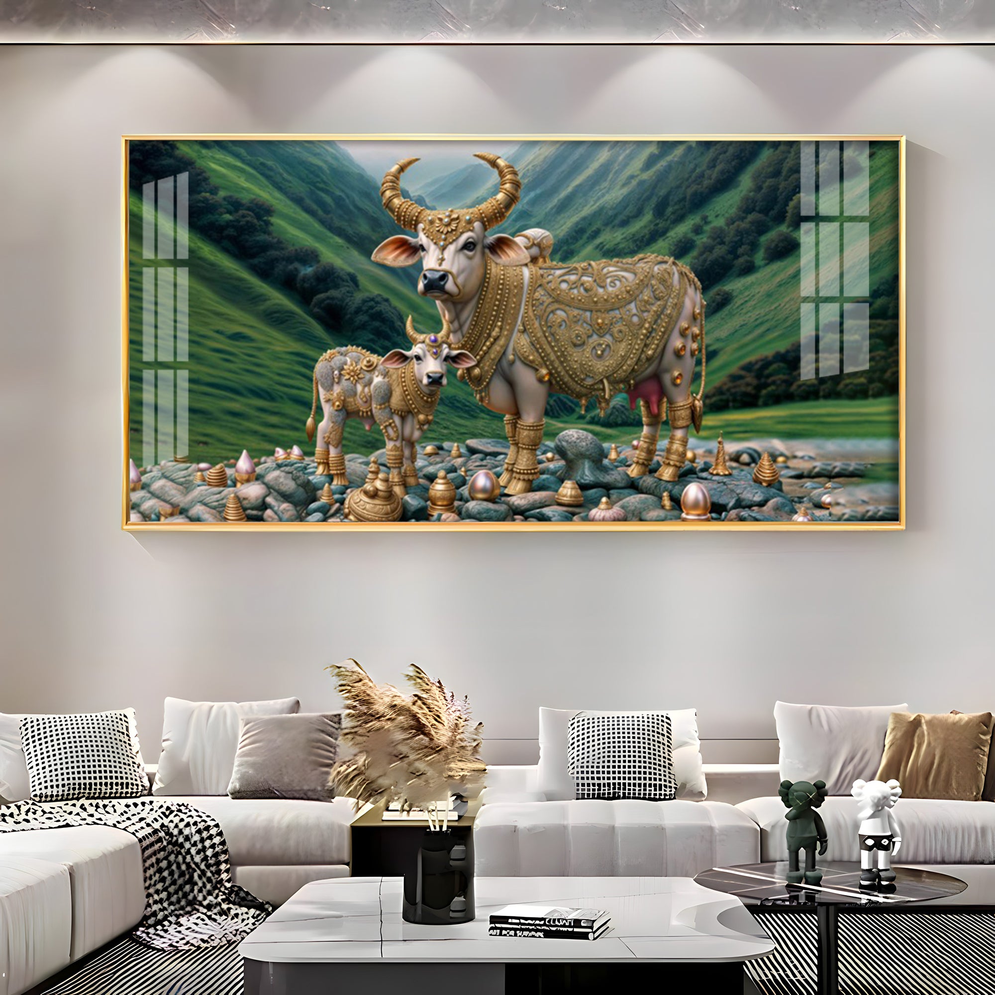 Mythological Cow Premium Acrylic Horizontal Wall Art