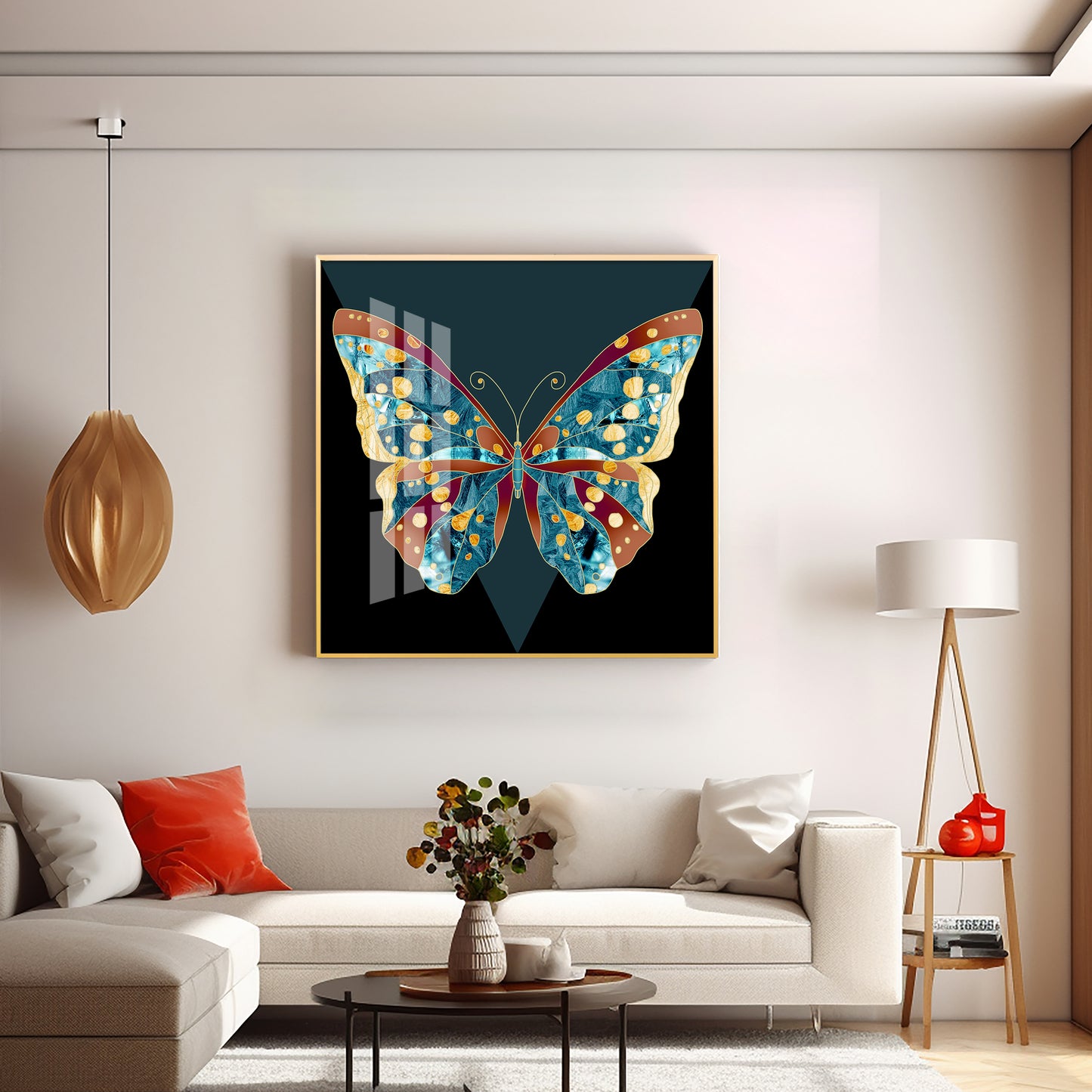 Heavenly Butterfly Premium Acrylic Square Wall Art