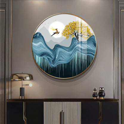 Echoes Of Nature Premium Acrylic Round Wall Art