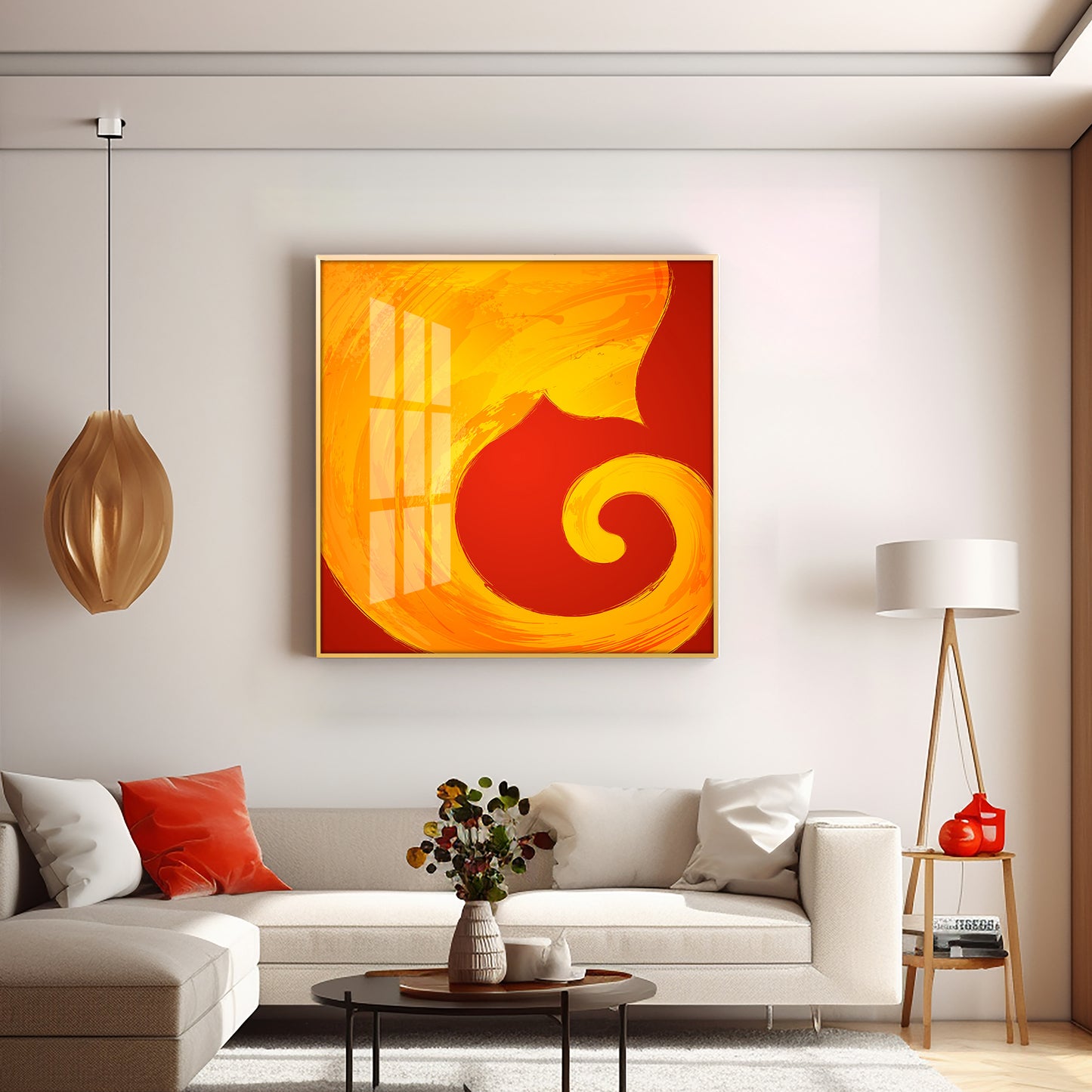 Modern Ganesha Premium Acrylic Square Wall Art