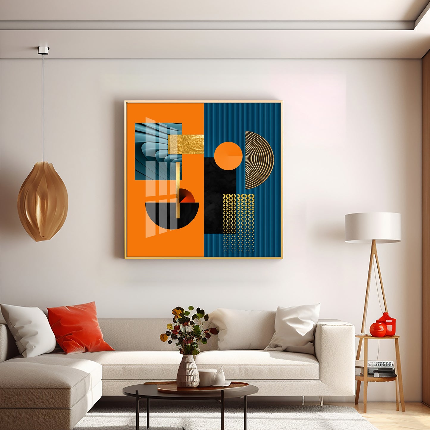 Geometrical Composition Premium Acrylic Square Wall Art