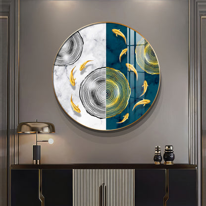 Goldfish Dreamscape Premium Acrylic Round Wall Art