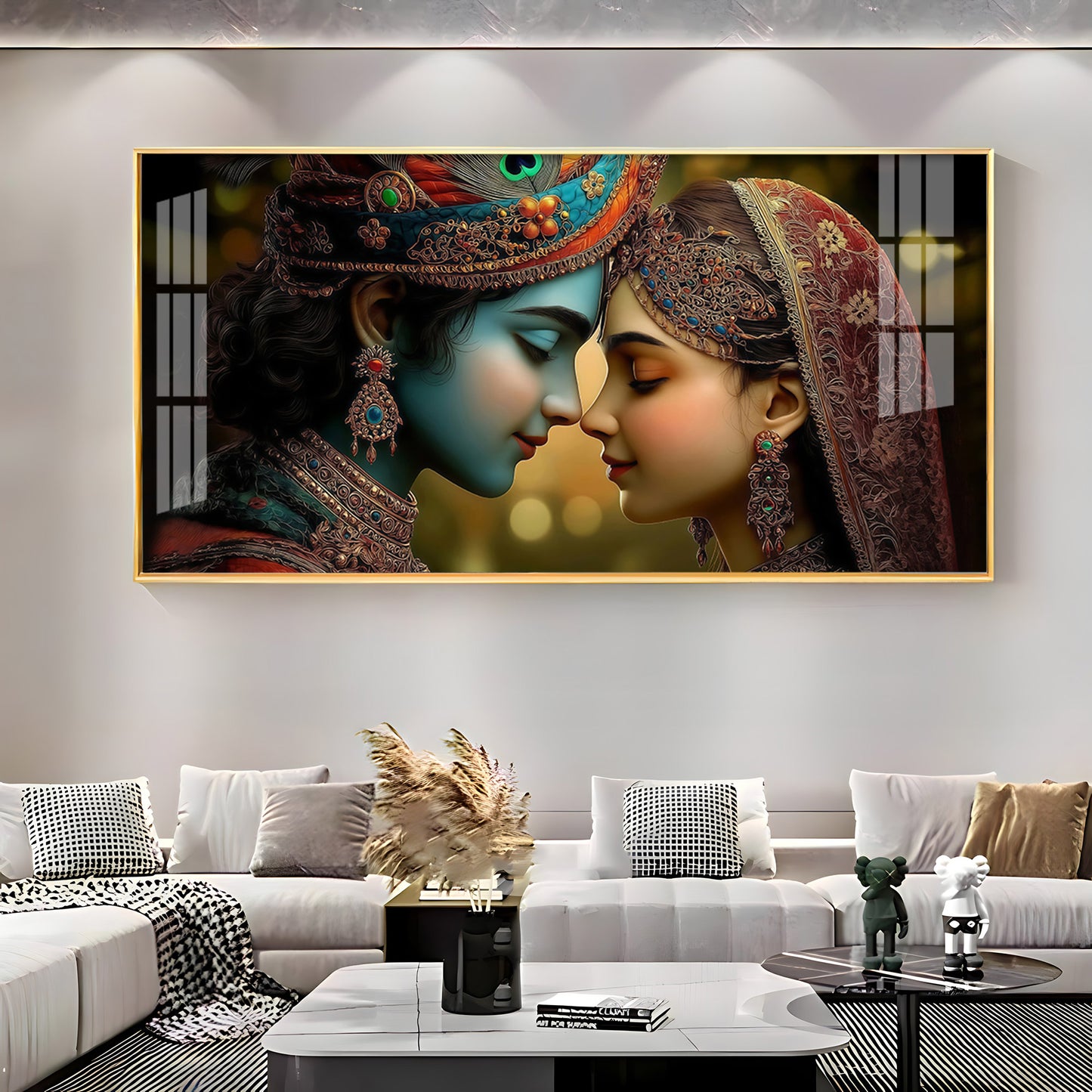 Radhe krishna Premium Acrylic Horizontal Wall Art
