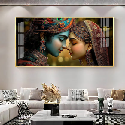 Radhe krishna Premium Acrylic Horizontal Wall Art