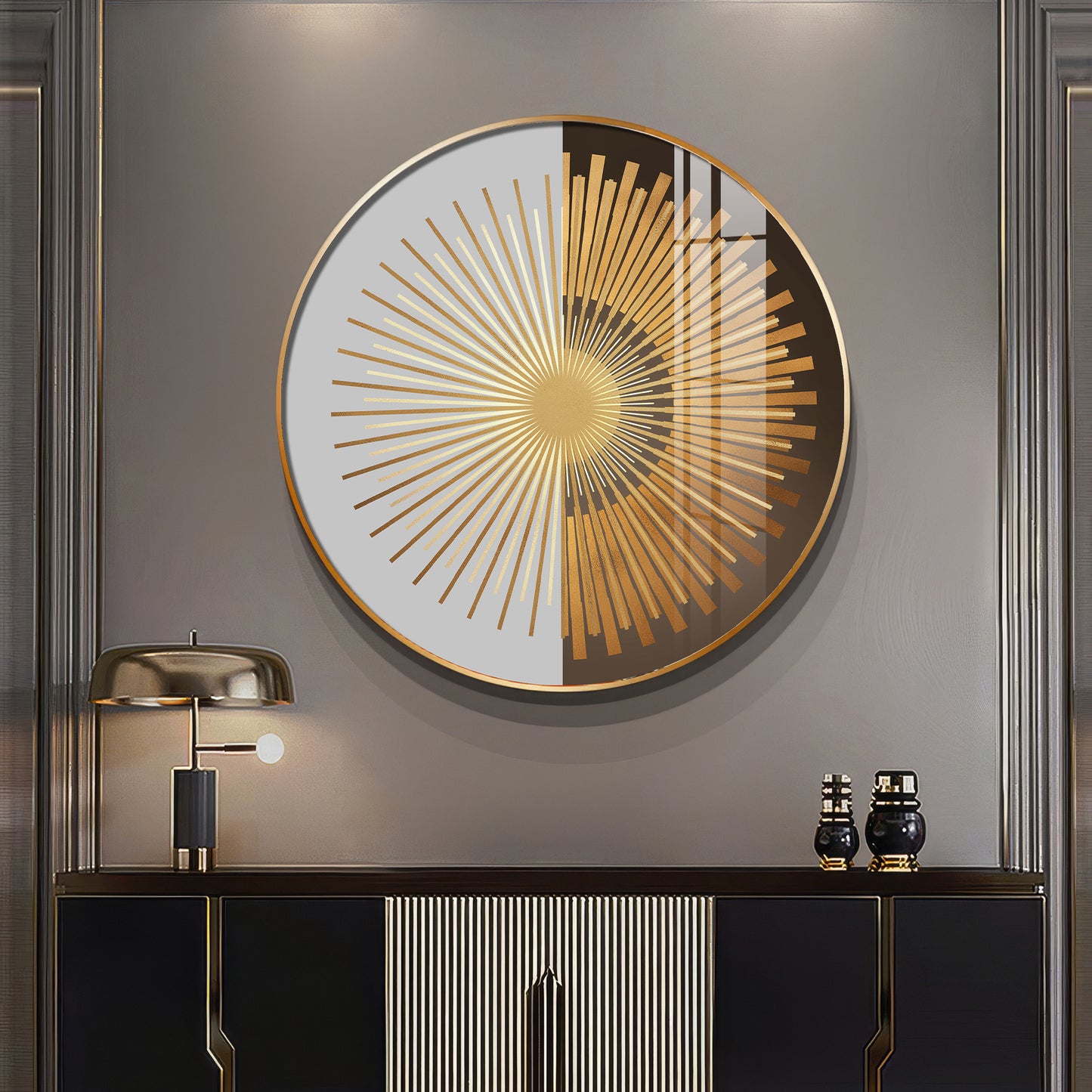 Radiant Circle Premium Acrylic Round Wall Art