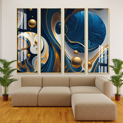 Exploring Universe Premium Acrylic Vertical Wall Art (set of 4)