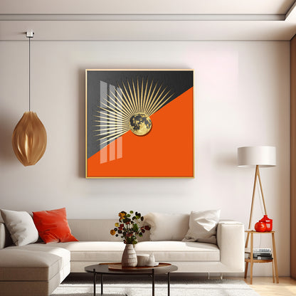 Symbolic Rays Premium Acrylic Square Wall Art