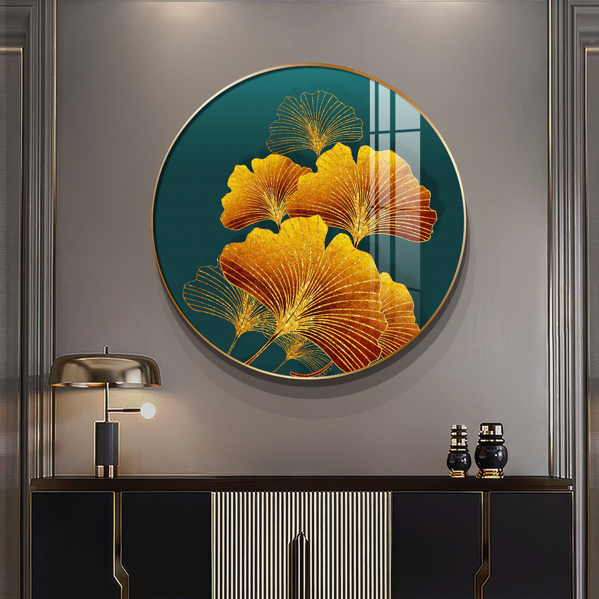 Sunlit Blossom Premium Acrylic Round Wall Art