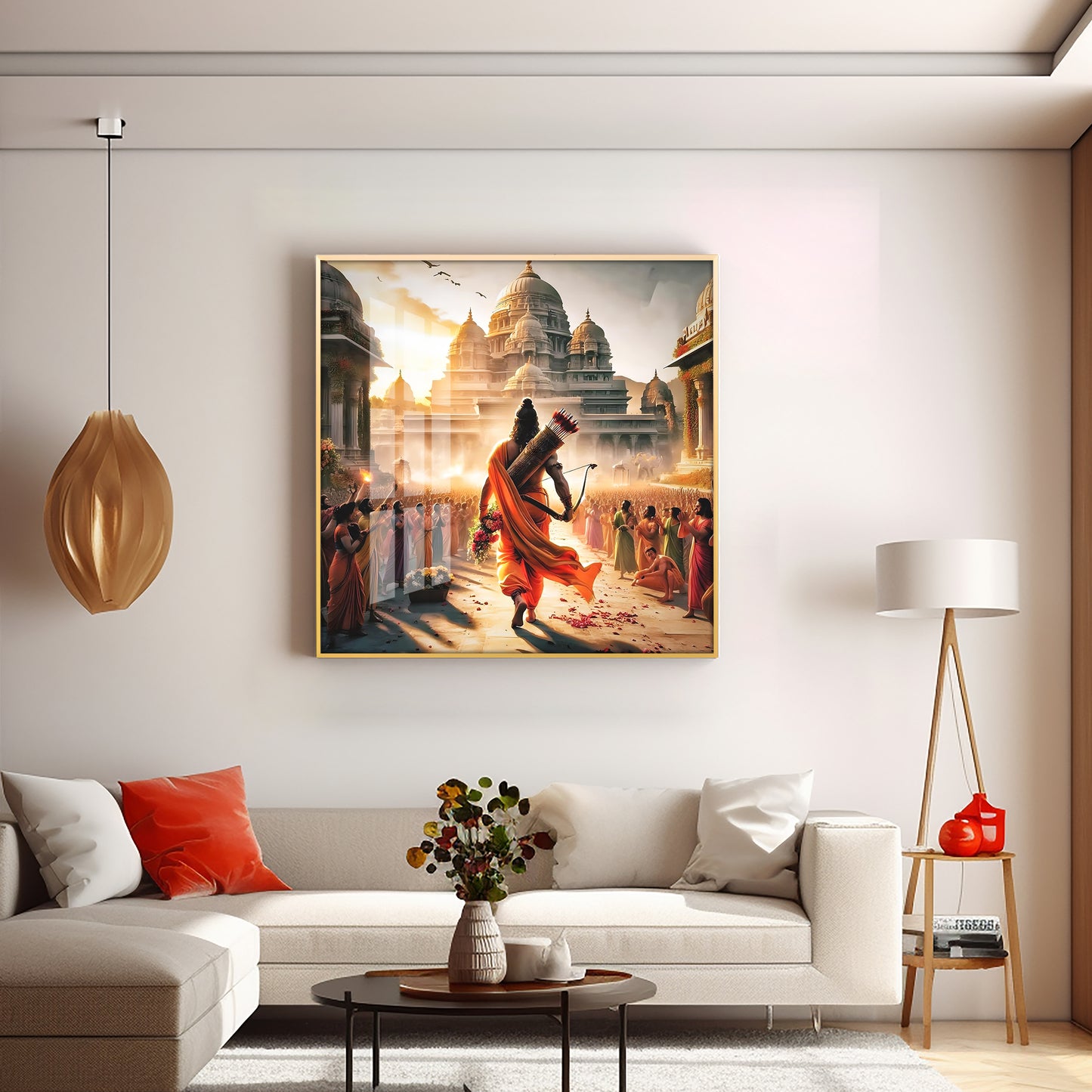 Tale Of Ayodhya Premium Acrylic Square Wall Art