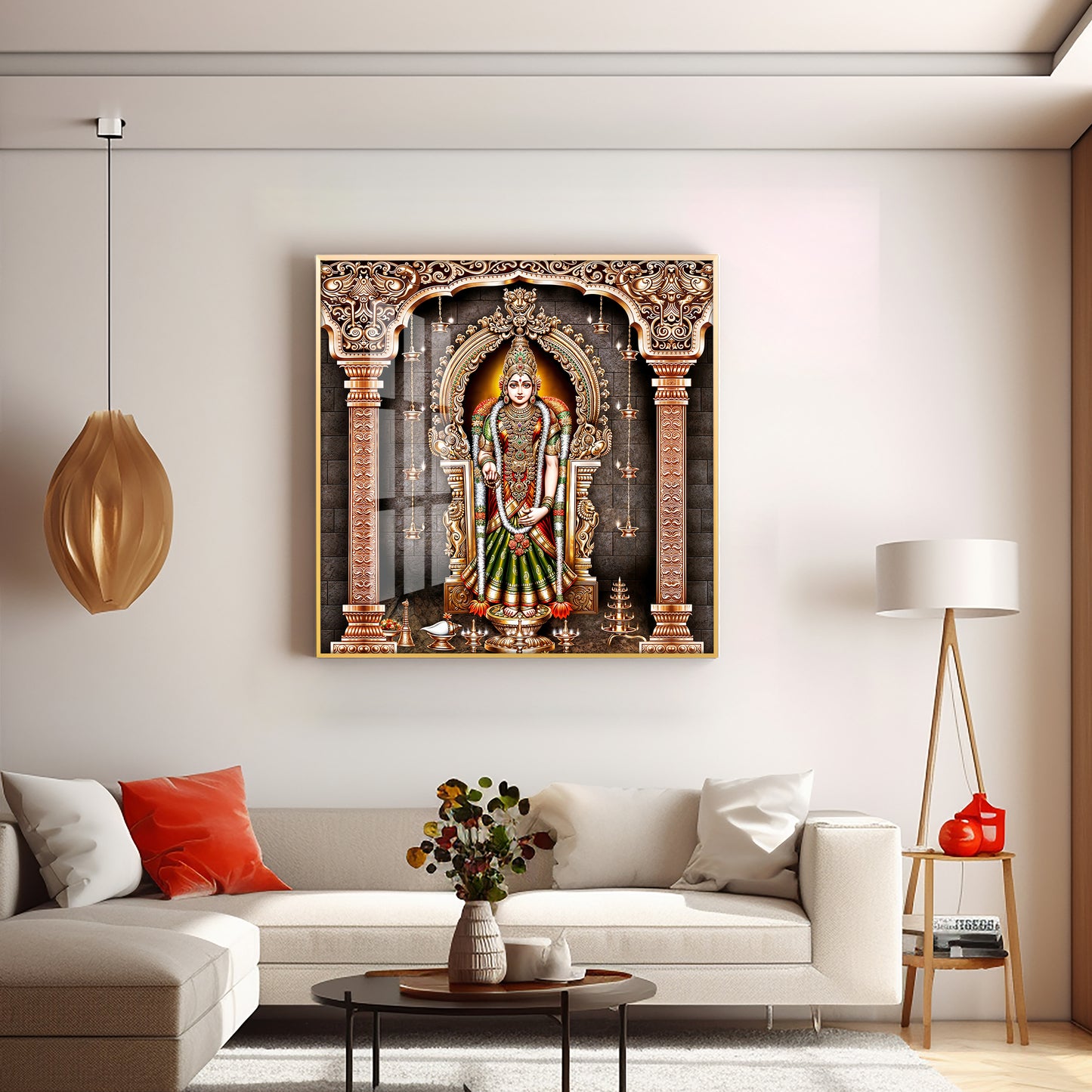 Kanya Kumari Devi Premium Acrylic Square Wall Art