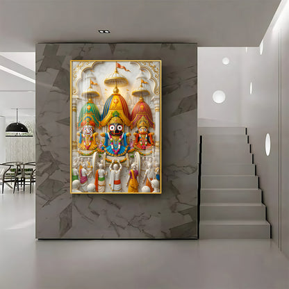 Lord Jagannath Rath Yatra Premium Acrylic Vertical Wall Art