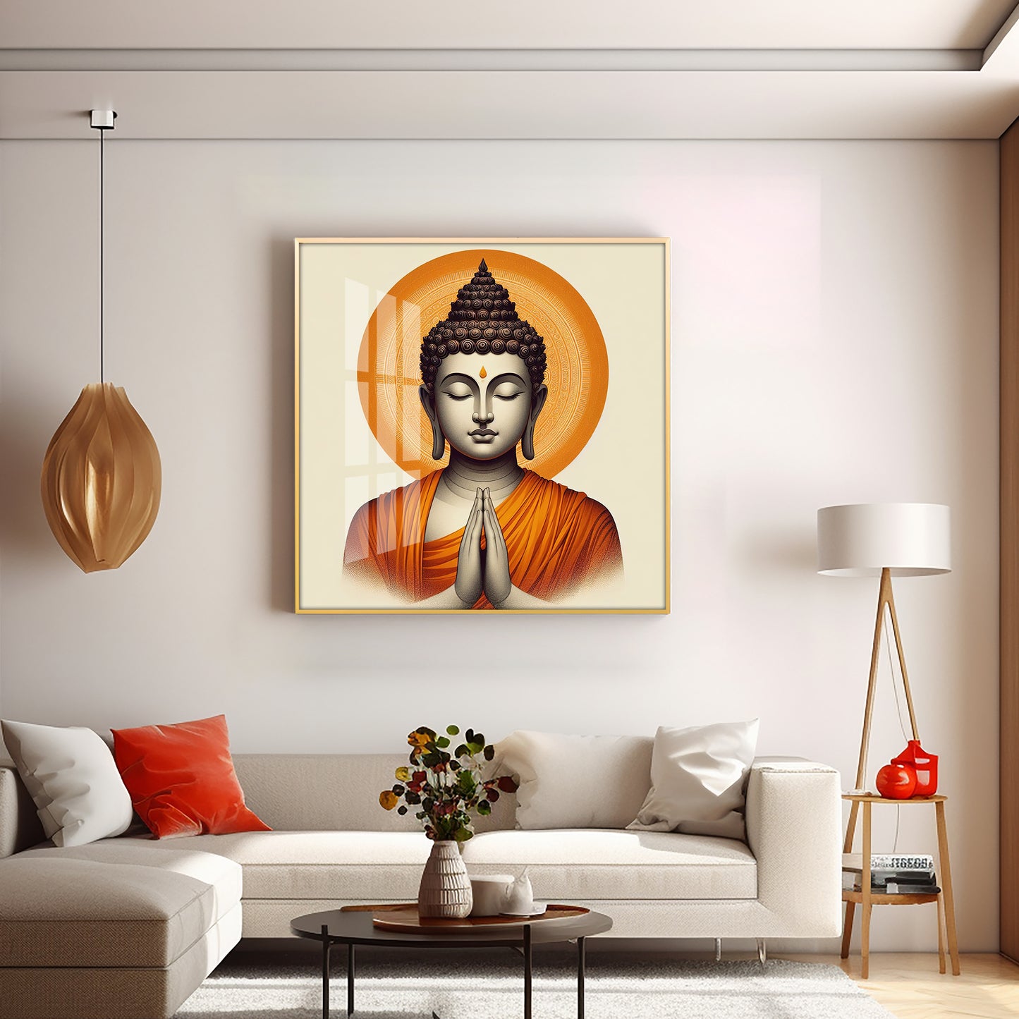 Lord Buddha Premium Acrylic Square Wall Art