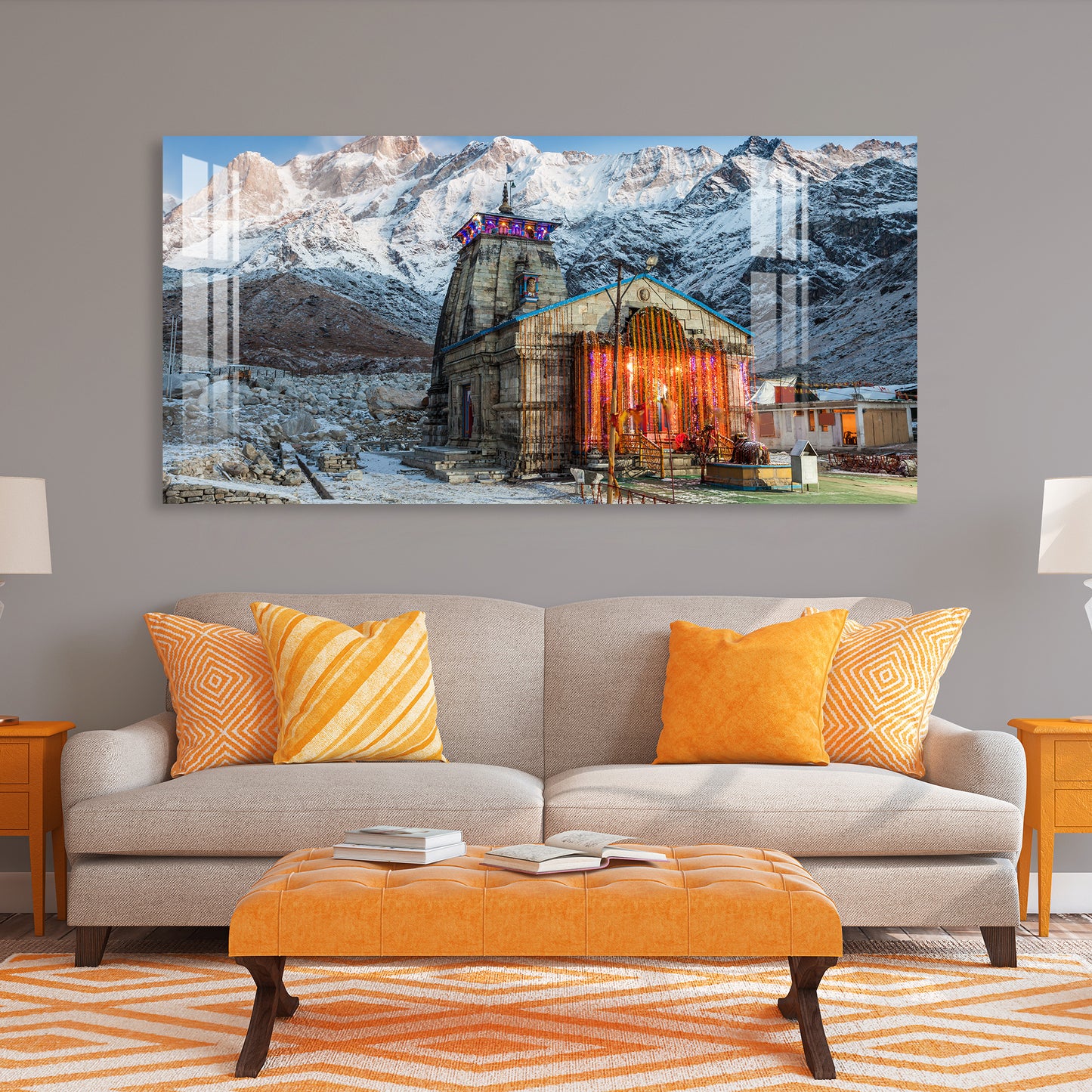 Kedarnath Temple Acrylic Wall Art