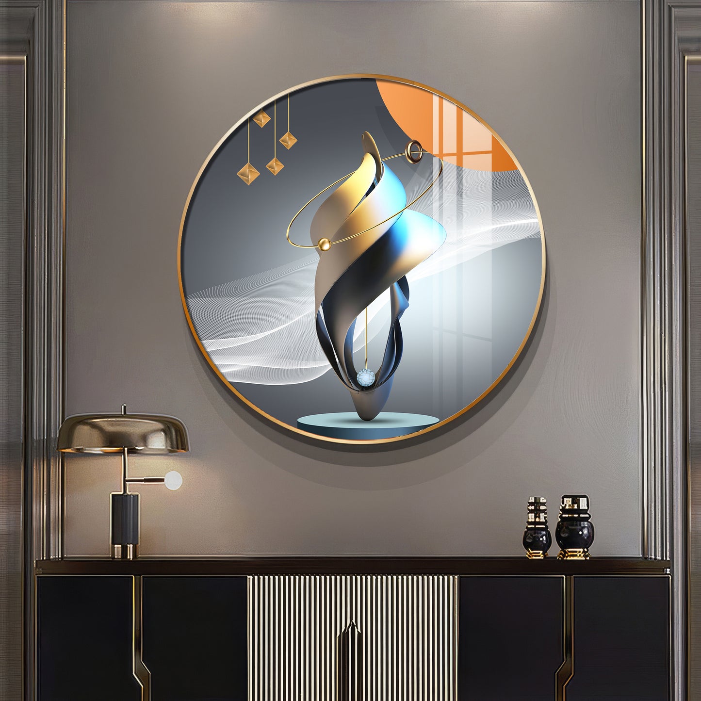 Modern Muse Premium Acrylic Round Wall Art