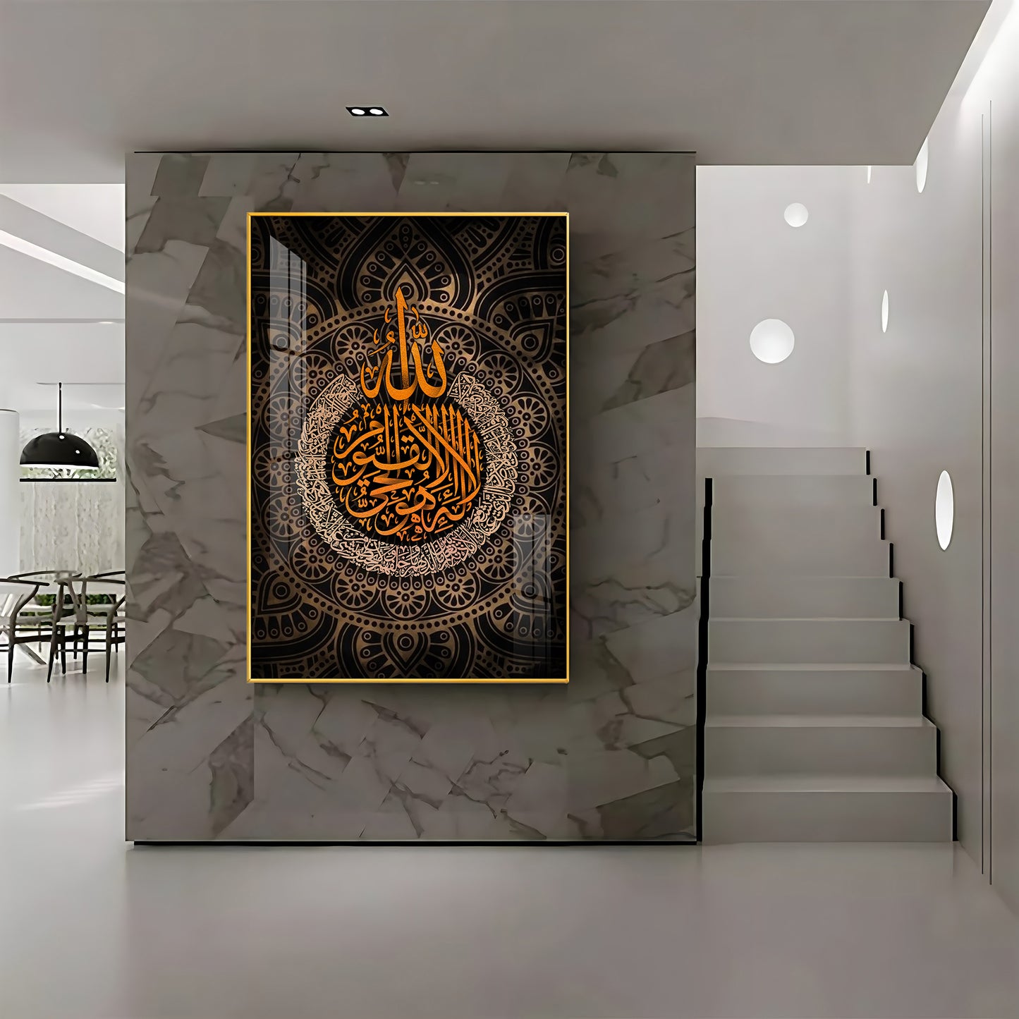 Arabic Home Decor Premium Acrylic Vertical Wall Art