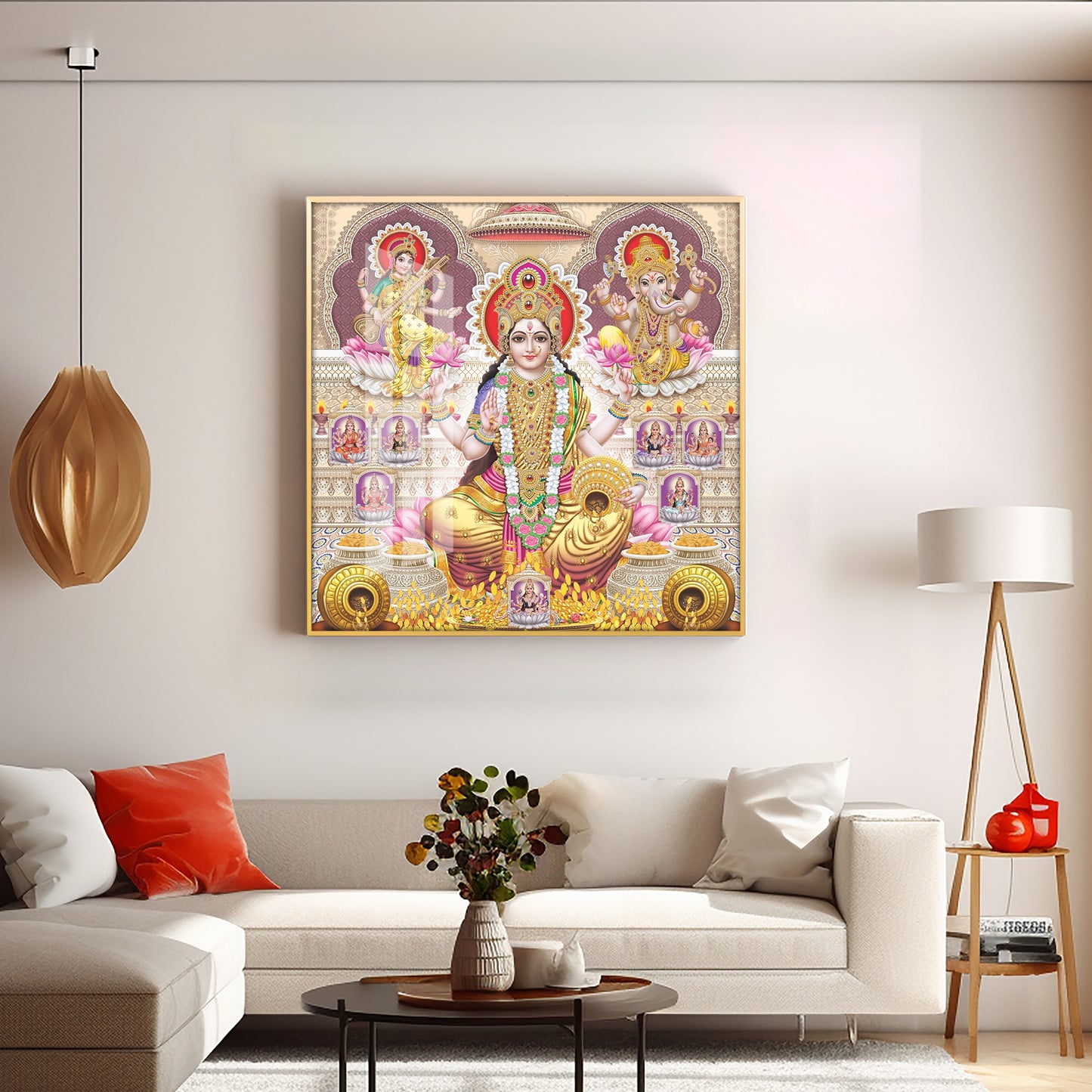 Supreme Laxmi Radiance Premium Acrylic Square Wall Art
