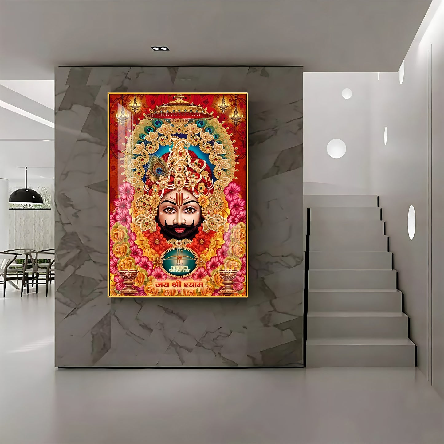 Shree Lakhdatar Premium Acrylic Vertical Wall Art