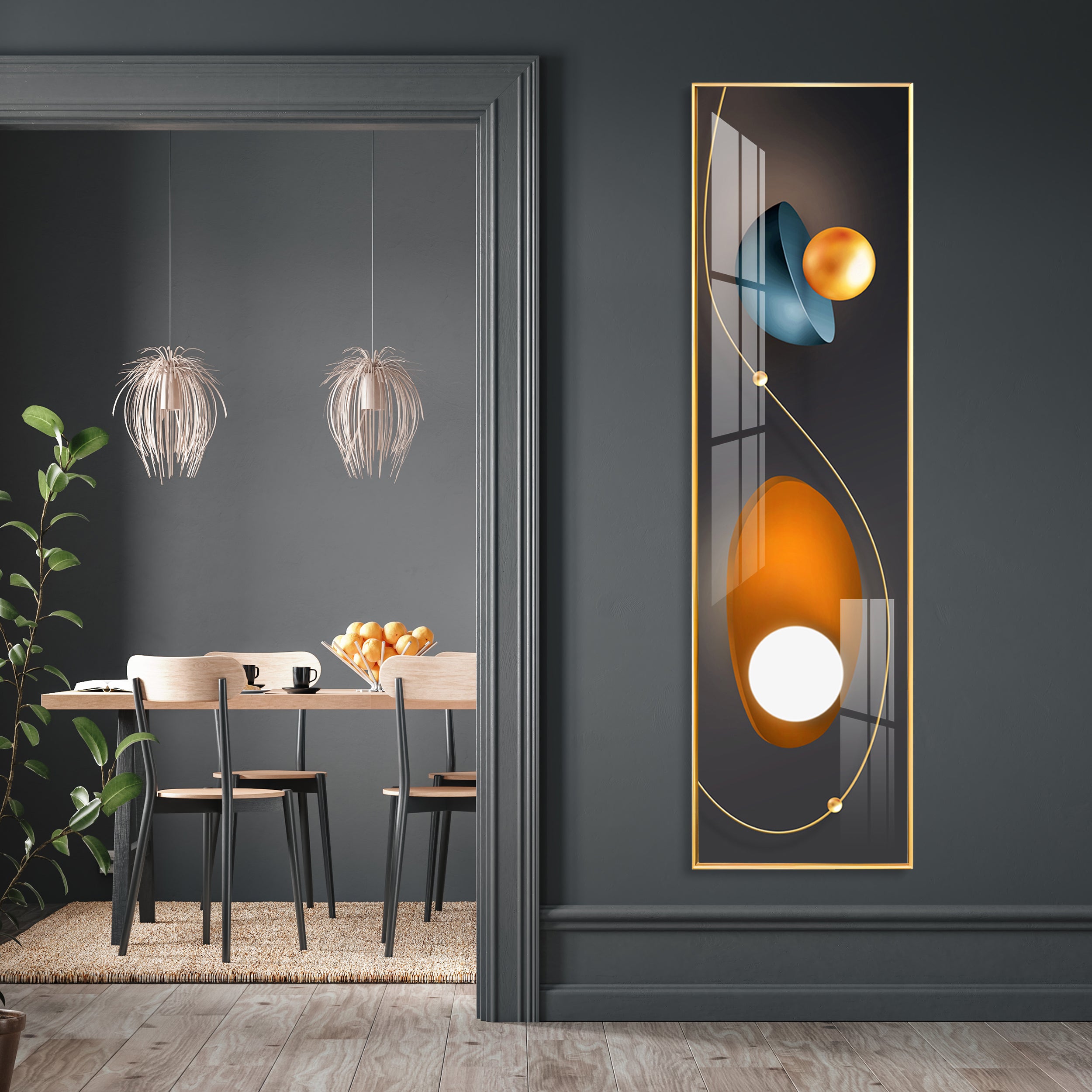 Color Glow Trio Premium Acrylic Vertical Wall Art