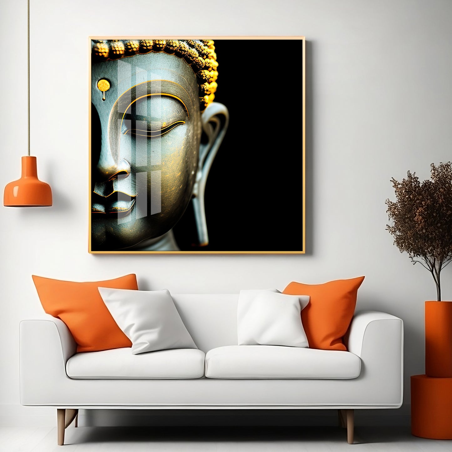 Buddha Statue Premium Acrylic Square Wall Art