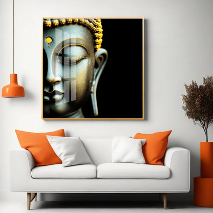 Buddha Statue Premium Acrylic Square Wall Art