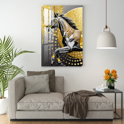 Golden Run Acrylic Wall Art