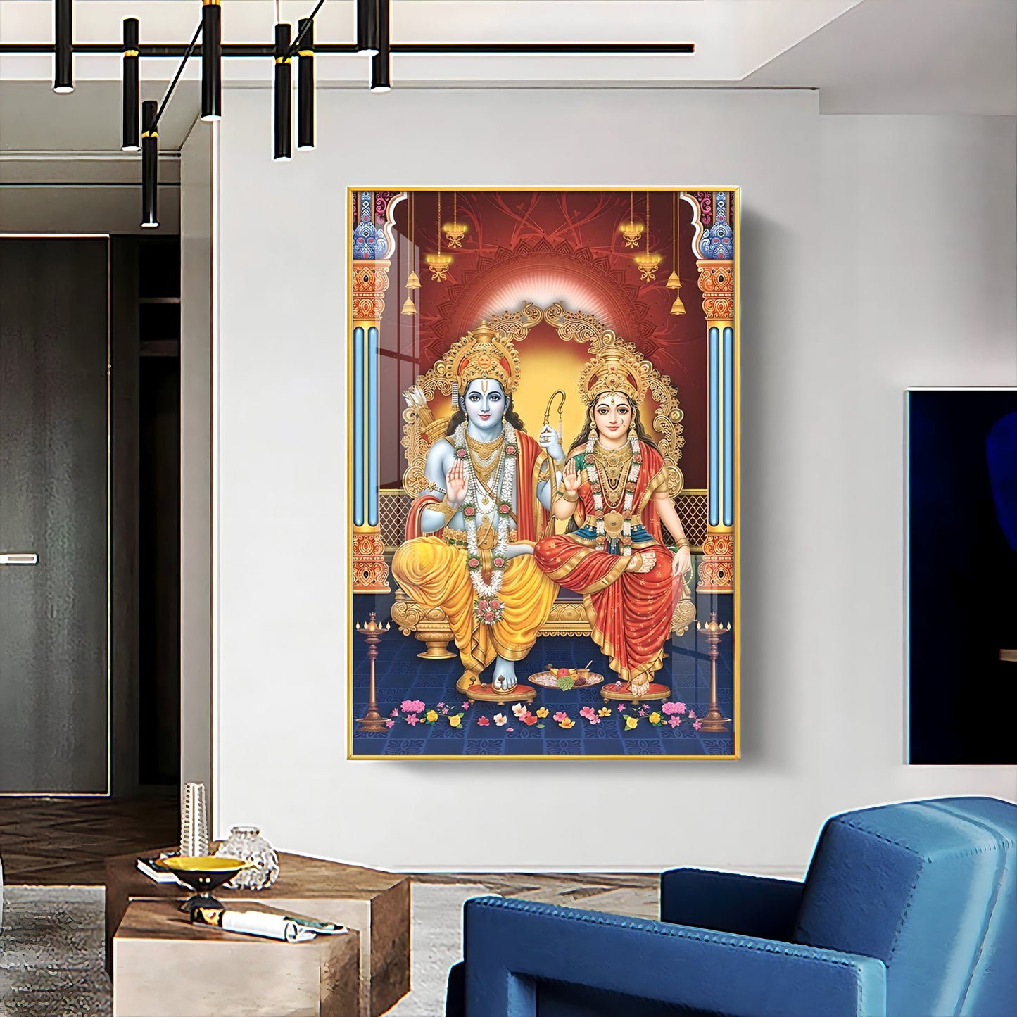 Sita Ram Premium Acrylic Vertical Wall Art