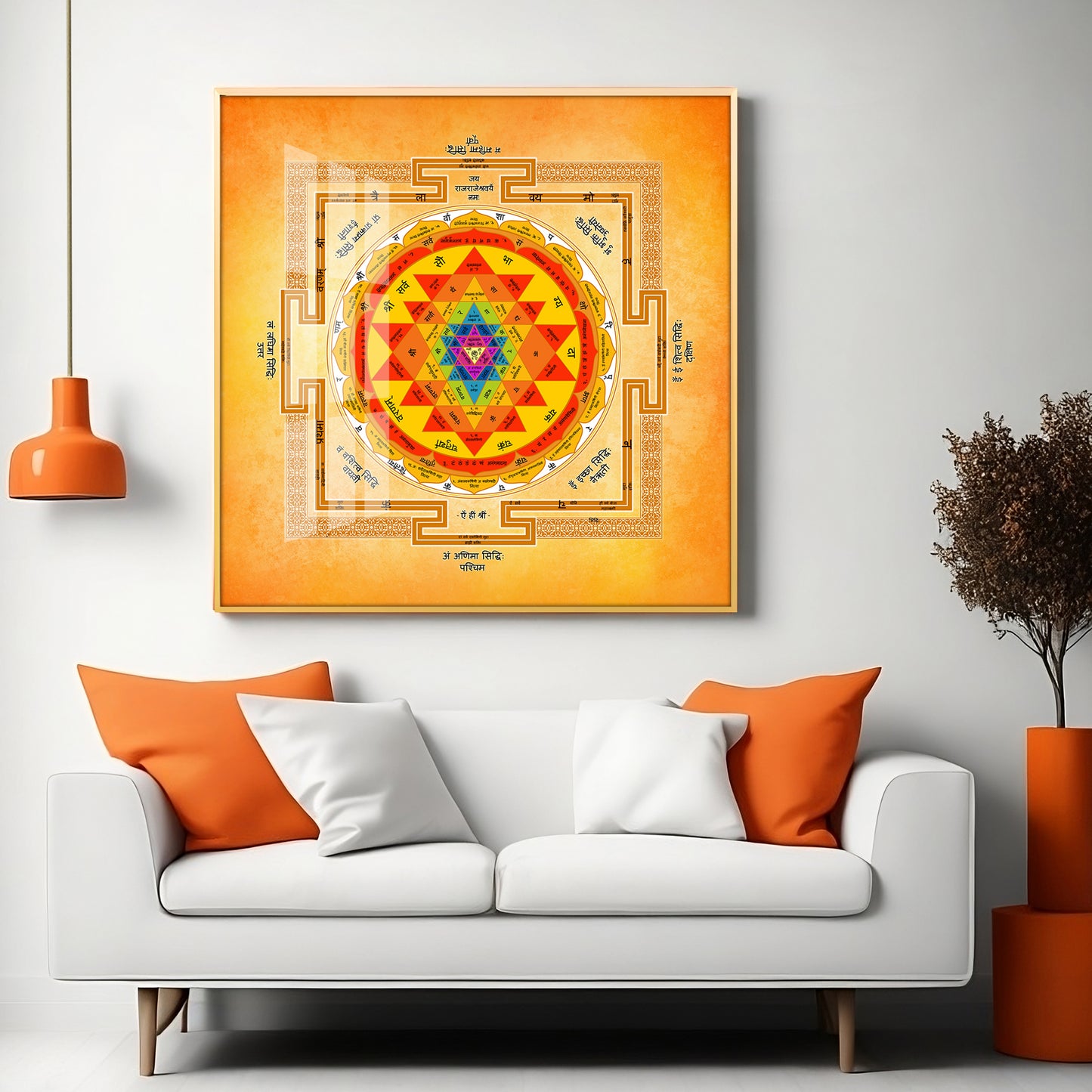 Shree Yantra Premium Acrylic Square Wall Art