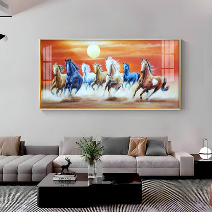 Energetic Horses Premium Acrylic Horizontal Wall Art