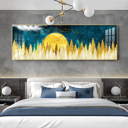 Golden Nightscape Premium Acrylic Horizontal Wall Art